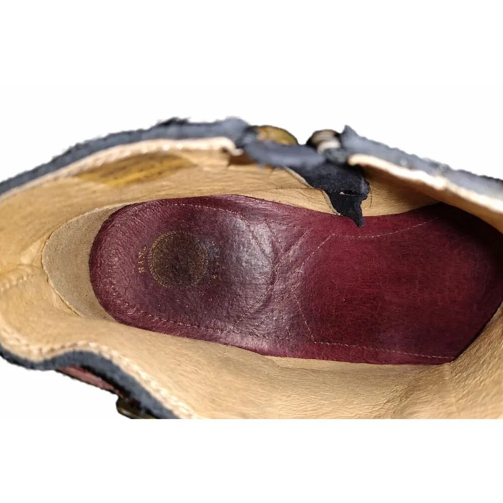 Hudson Women’s Suede Booties Size 40 Brown Black Mod Ankle Boots Designer Chic